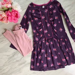 Tea Collection floral dress with leggings